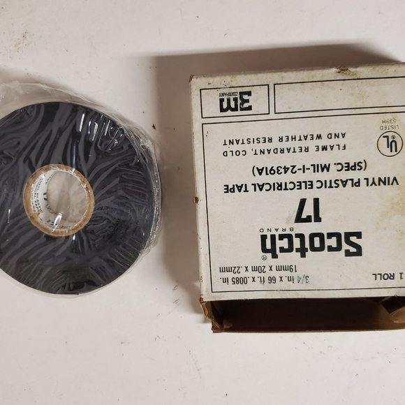 Vintage Scotch Brand 17 Vinyl Plastic Electric Tape & Box 3M Company - Picture 5 of 7